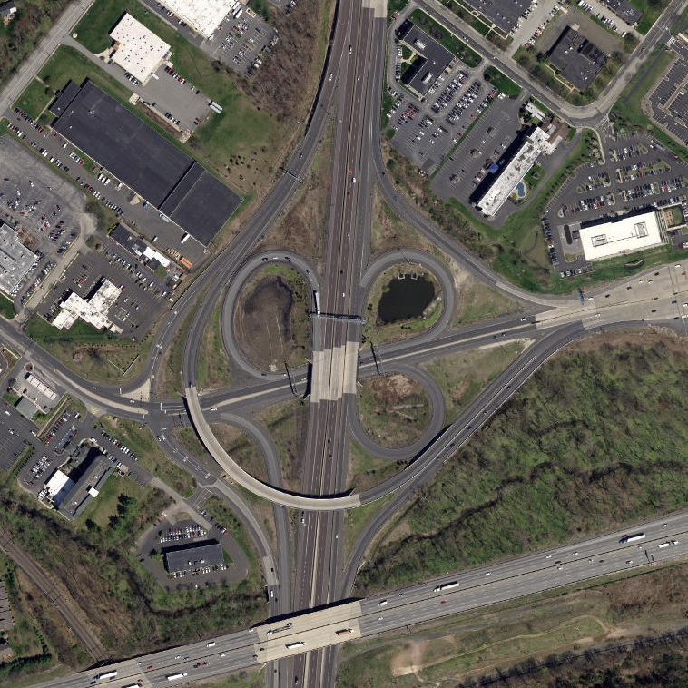 Picture of the Fort Washington/Pennsylvania Turnpike interchange after reconstruction