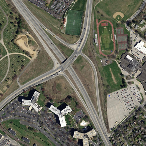 Picture of the Easton Road interchange after reconstruction