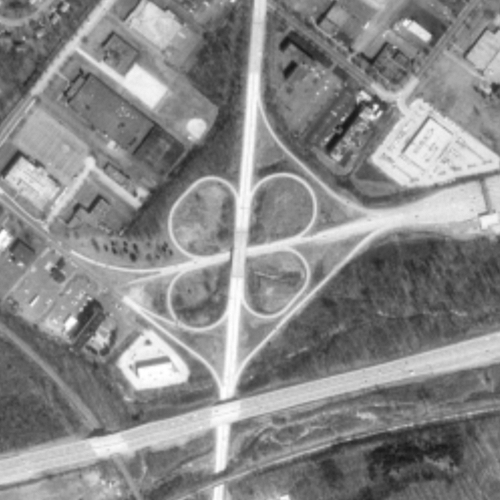 Picture of the Fort Washington/Pennsylvania Turnpike interchange before reconstruction